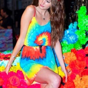 Alice and Olivia “Emmie” tie dye mini dress